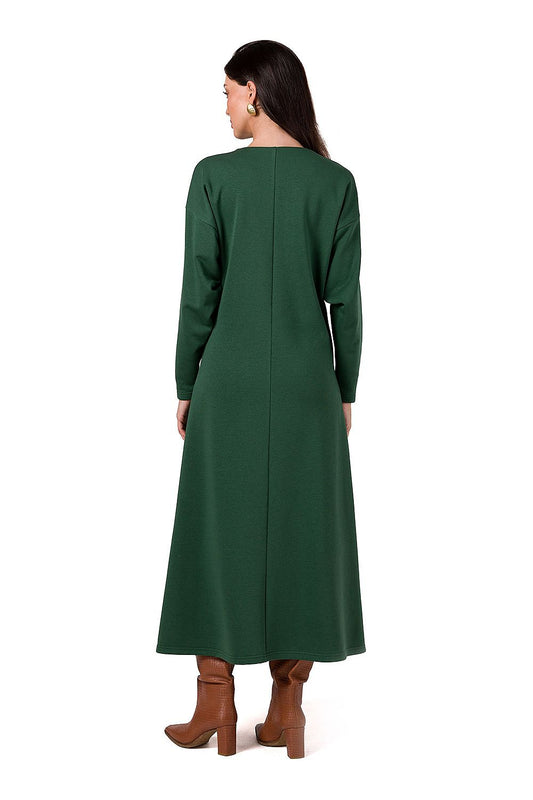 Stylish BeWear knitted dress in flared cut, perfect for women seeking fashionable clothing with sophistication.