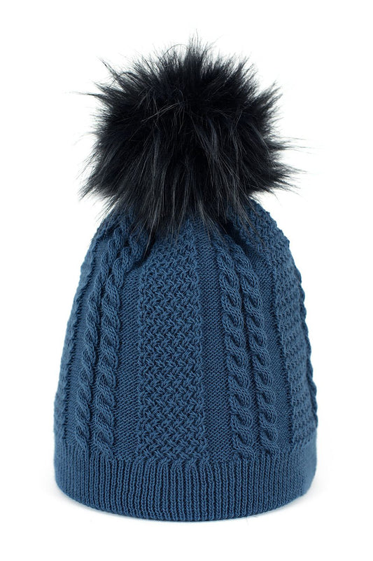 Art of Polo's double layer insulated beanie, showcasing a stylish pompon, perfect for winter fashion.