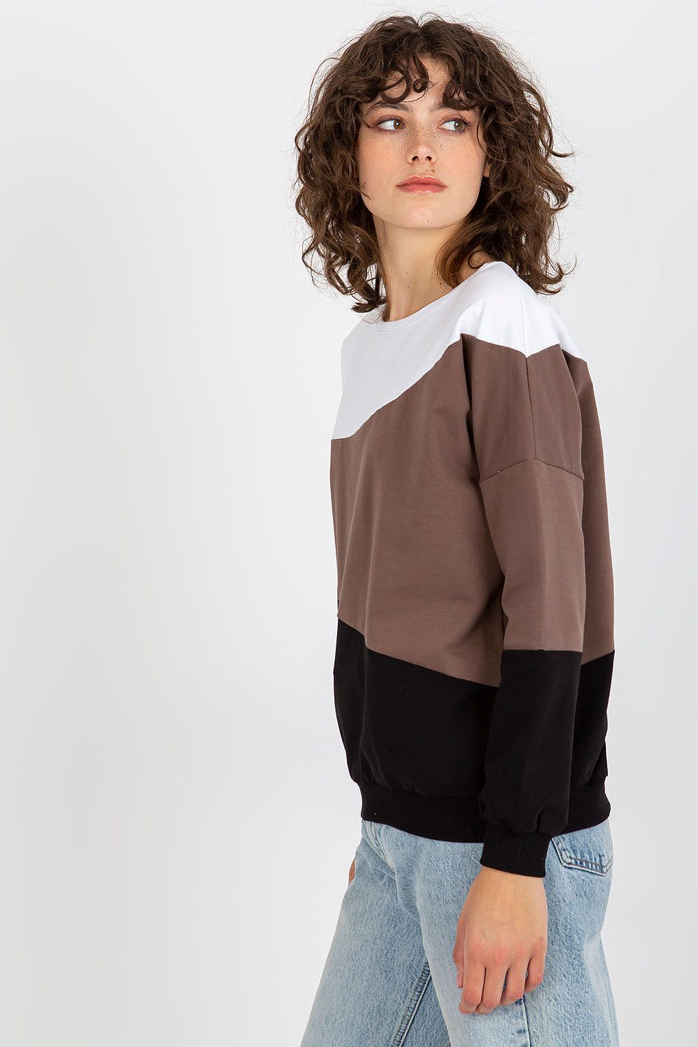 Luxurious Relevance Cotton Blend Sweatshirt featuring vibrant details, available in three stylish shades, perfect for a comfortable and chic addition to any wardrobe.