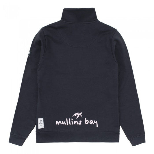 Close-up of the soft brushed lining of the Harbour Blue West Coast sweatshirt, showcasing luxurious comfort and quality craftsmanship.