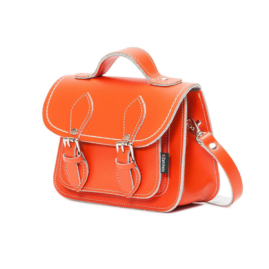 Adjustable and detachable strap of the Zatchels micro satchel, showcasing versatility for multiple styling options.