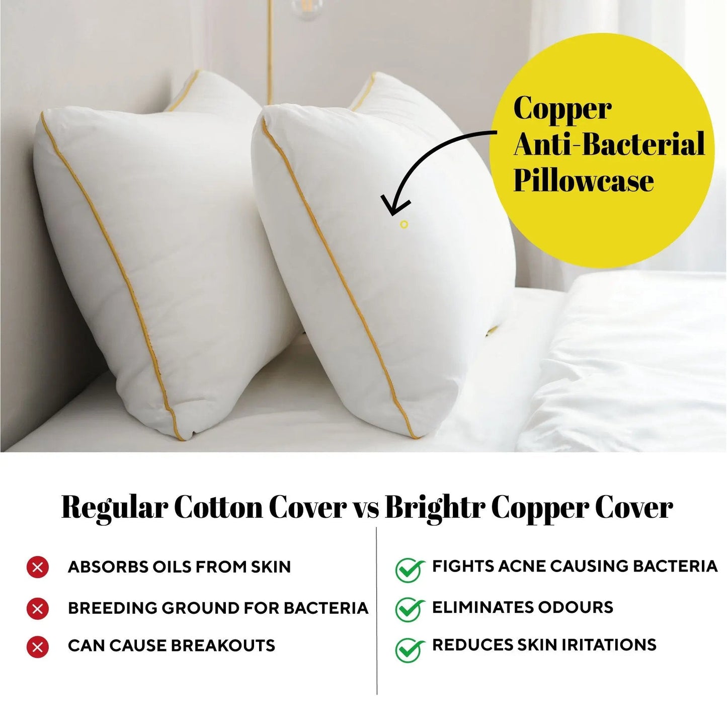 Brightr® sleep nox adjustable pillow double pack