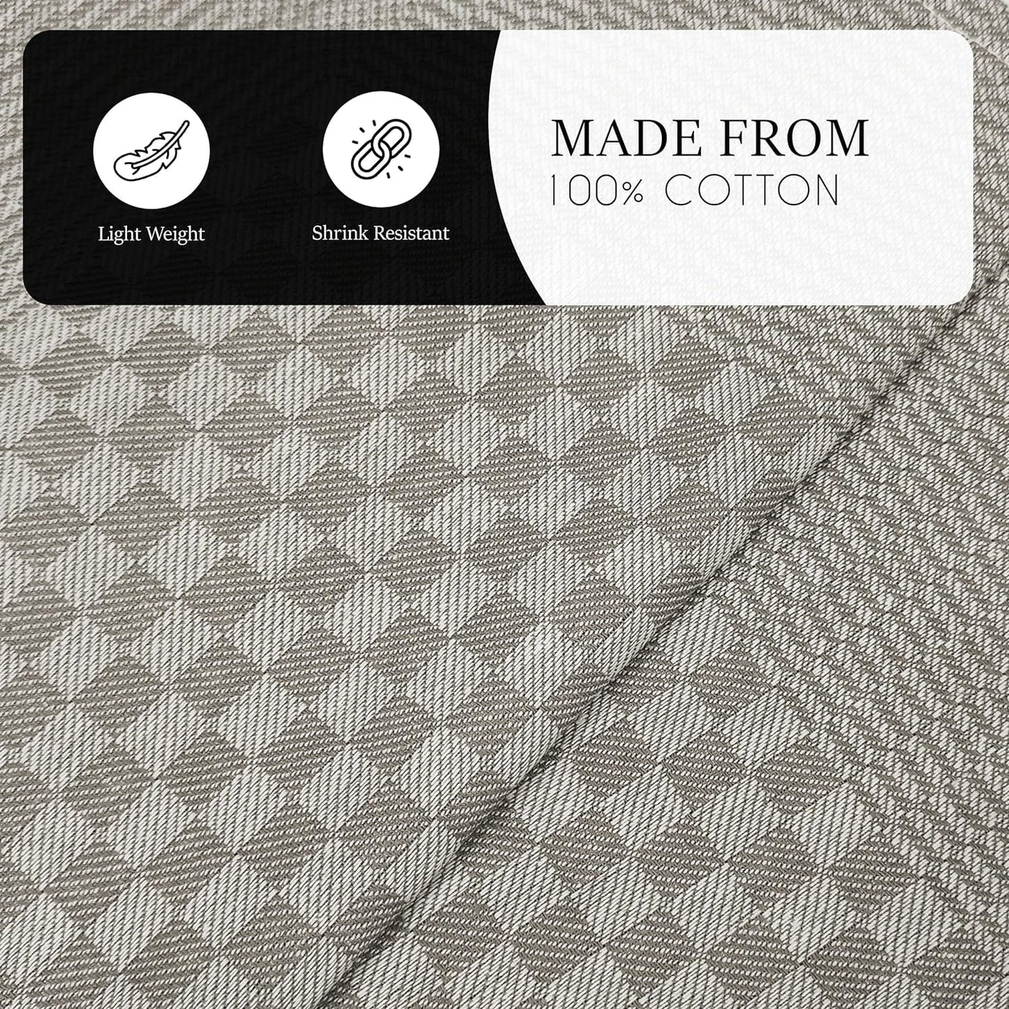 Sophisticated kitchen tea towel set of 5, crafted from 100% luxury cotton with a timeless check pattern, designed for quick drying and effortless kitchen tasks.