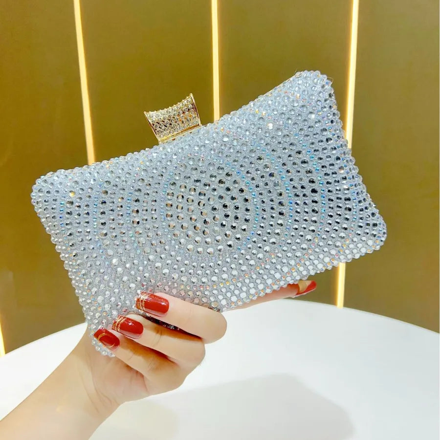 Elegant square evening handbag by WholesaleHQ, perfect for upscale events and social gatherings.