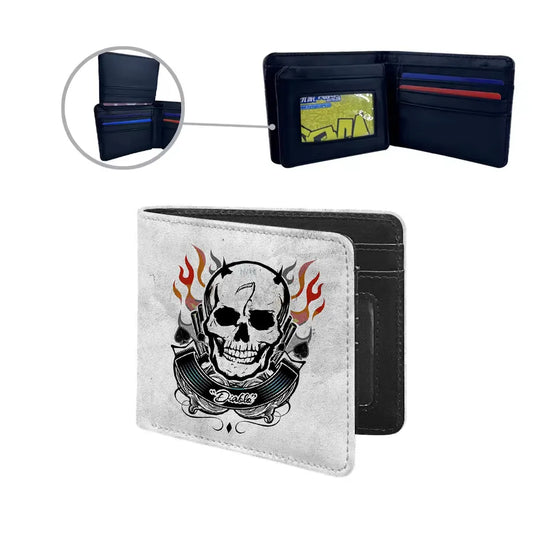 Men's Skull Pu Leather Flip Cover Wallets