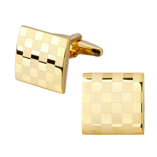 Luxurious unisex cufflinks featuring intricate copper plating, with elegant musical instrument and geometric designs, perfect for formal occasions.