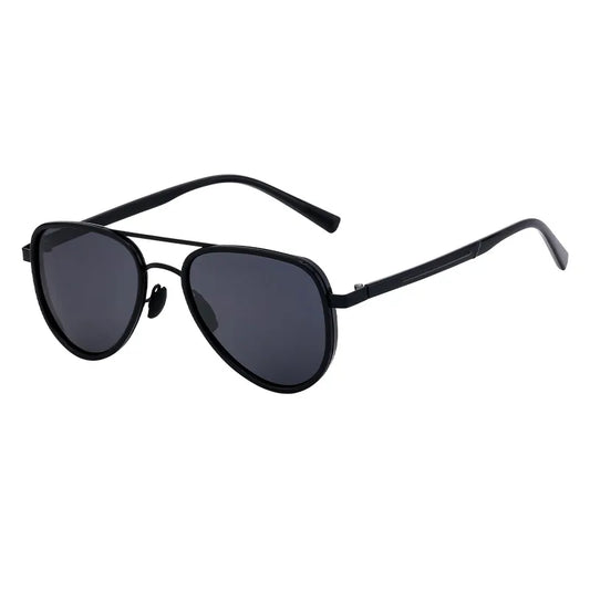 Chic Grey and Black Full Frame Tac Toad Sunglasses for men, ideal for outdoor adventures and travel.