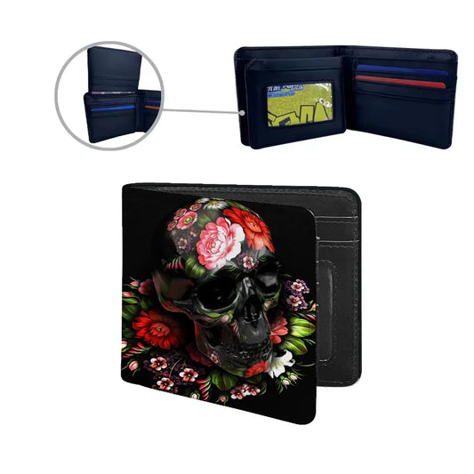 Men's Skull Pu Leather Flip Cover Wallets