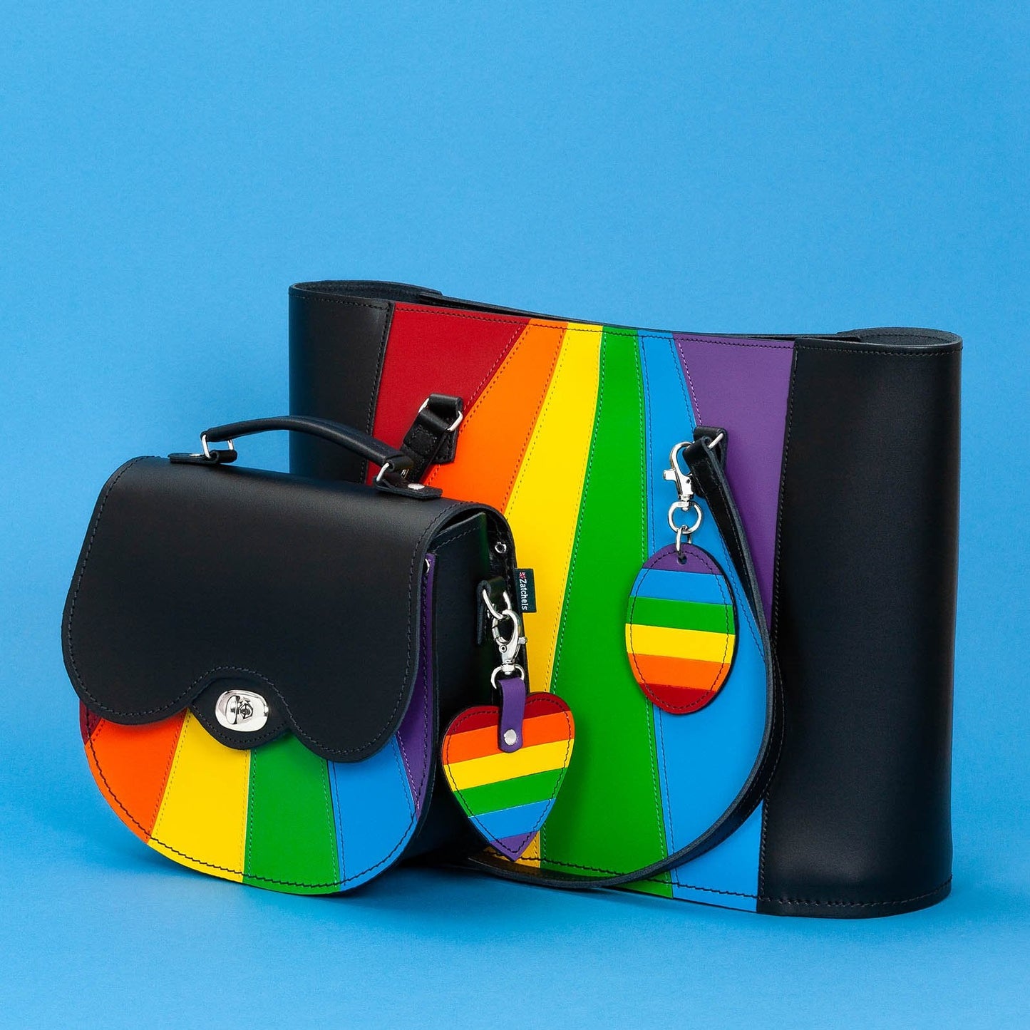 Elegant Handcrafted Leather Bag Charm, showcasing intricate craftsmanship by Zatchels, perfect for adding a touch of luxury and individuality to your accessories.