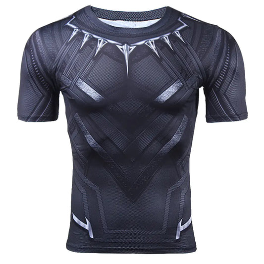 Black Panther Captain America Compression Shirt
