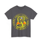 Explore luxury Cobra Kai apparel with stylish graphic tees designed for every fan of the iconic series. Discover the perfect blend of comfort and fashion, showcasing your love for Cobra Kai.