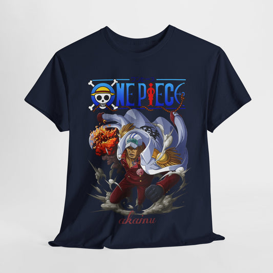 Stylish One Piece Akainu Shirt for Anime Fans showcasing the vibrant design of the one piece akainu shirt, perfect for expressing your love for anime at casual outings or conventions.