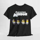 Luxurious Clockwork Minion graphic t-shirt featuring whimsical steampunk-inspired Minions, perfect for stylish fans of minion graphic t-shirts.