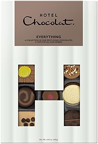 Hotel Chocolat Everything luxury chocolate gifts box featuring a curated mix of milk, white and dark chocolates