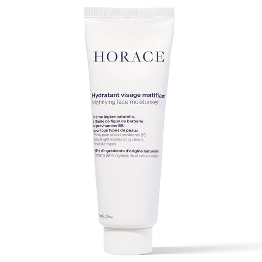 Horace face washes in luxury skincare packaging, featuring a mattifying face moisturiser tube design for a refined daily cleanse