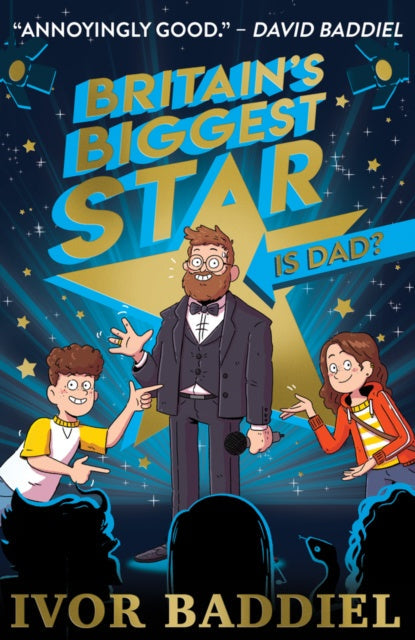 An elegant tribute to Ivor Baddiel, showcasing his literary journey and exploration of family and humour in his works, including his notable book 'BRITAIN'S BIGGEST STAR ... IS DAD?'.