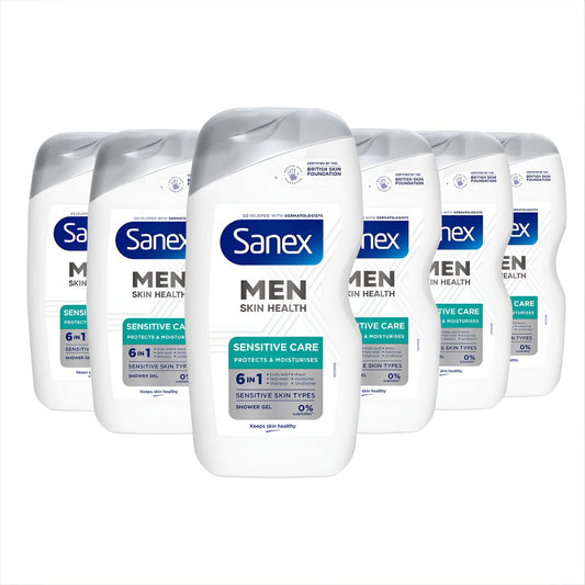 Elegant display of Sanex Sensitive Shower Gel bottle - Discover how long does a bottle of Sanex Sensitive Shower Gel last to enhance your skincare routine.