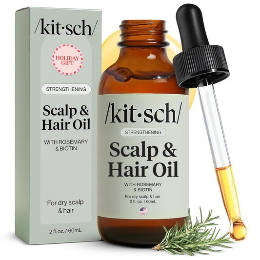 Kitsch Rosemary Oil for Hair: A Guide to Scalp Health highlighting the benefits of kitsch rosemary oil for hair growth and scalp wellness.