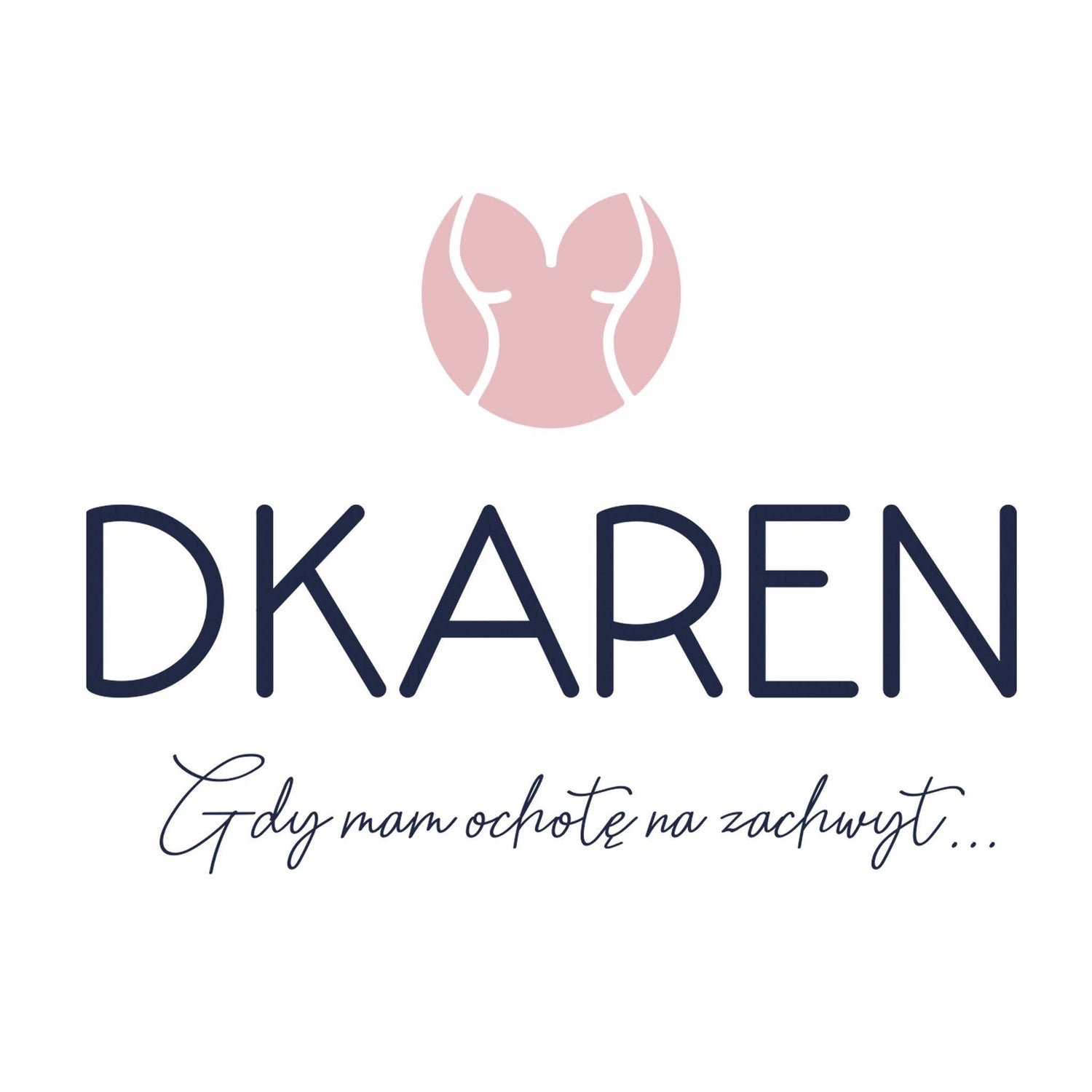 Luxurious DKaren navy blue satin nightie with intricate lace trim and elegant jewellery detail, ideal for feminine lingerie collection.