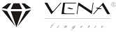 Vena logo featuring a diamond and elegant lettering, representing luxury lingerie branding.