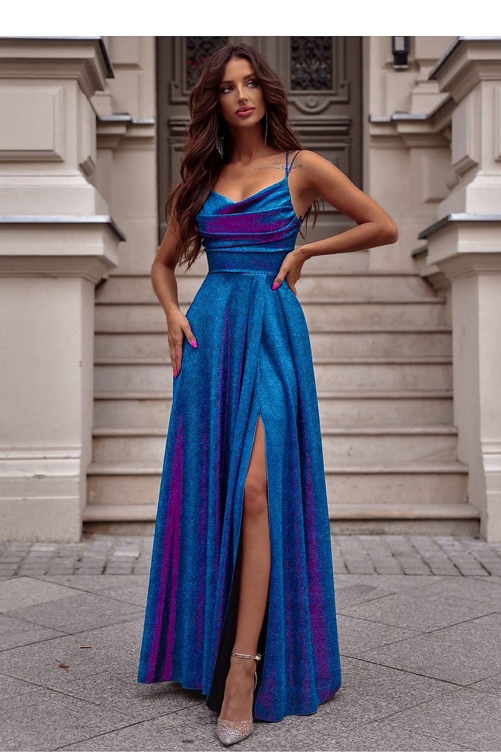 Elegant collection of luxury dresses titled 'With You', featuring a long dress, short dress, cocktail dresses, and plus size options, all designed for a sophisticated look.