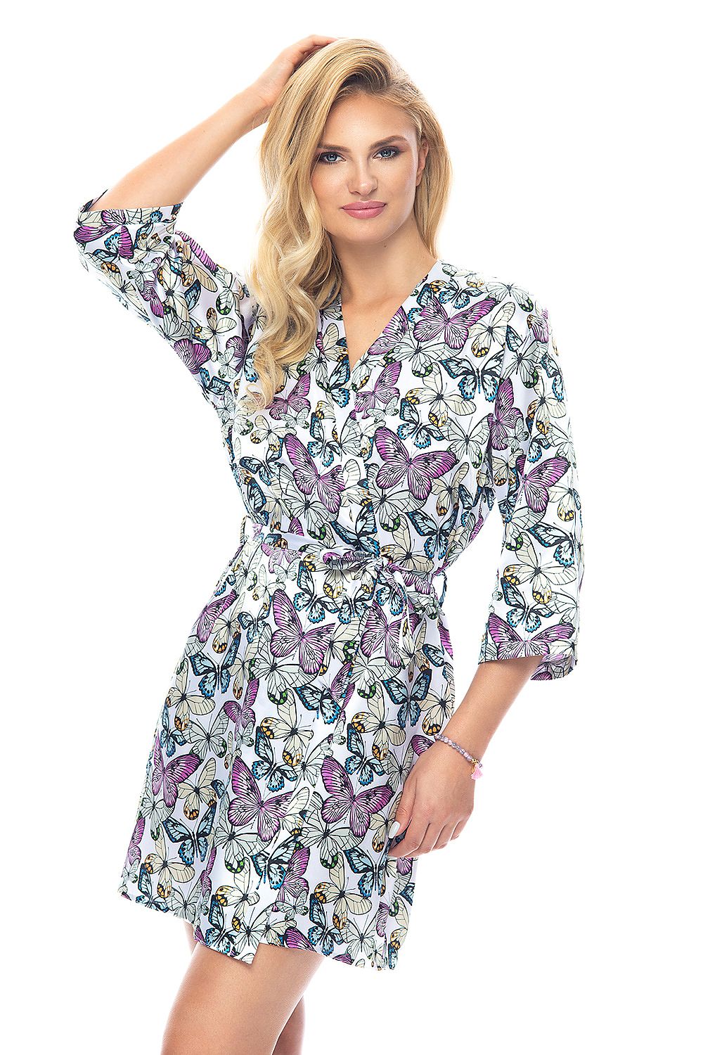 Luxurious satin bathrobe with elegant mesh detail, designed for women, perfect addition to any robe collection.