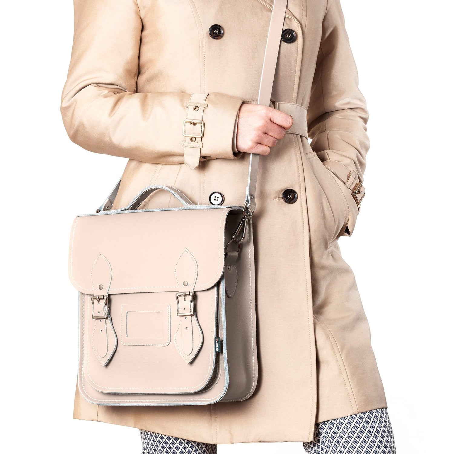 Zatchels Olympia Handmade Leather Handbag in Marsala Red, featuring custom engraving options, measuring 22.5cm x 16cm — a luxurious accessory for any fashionista.