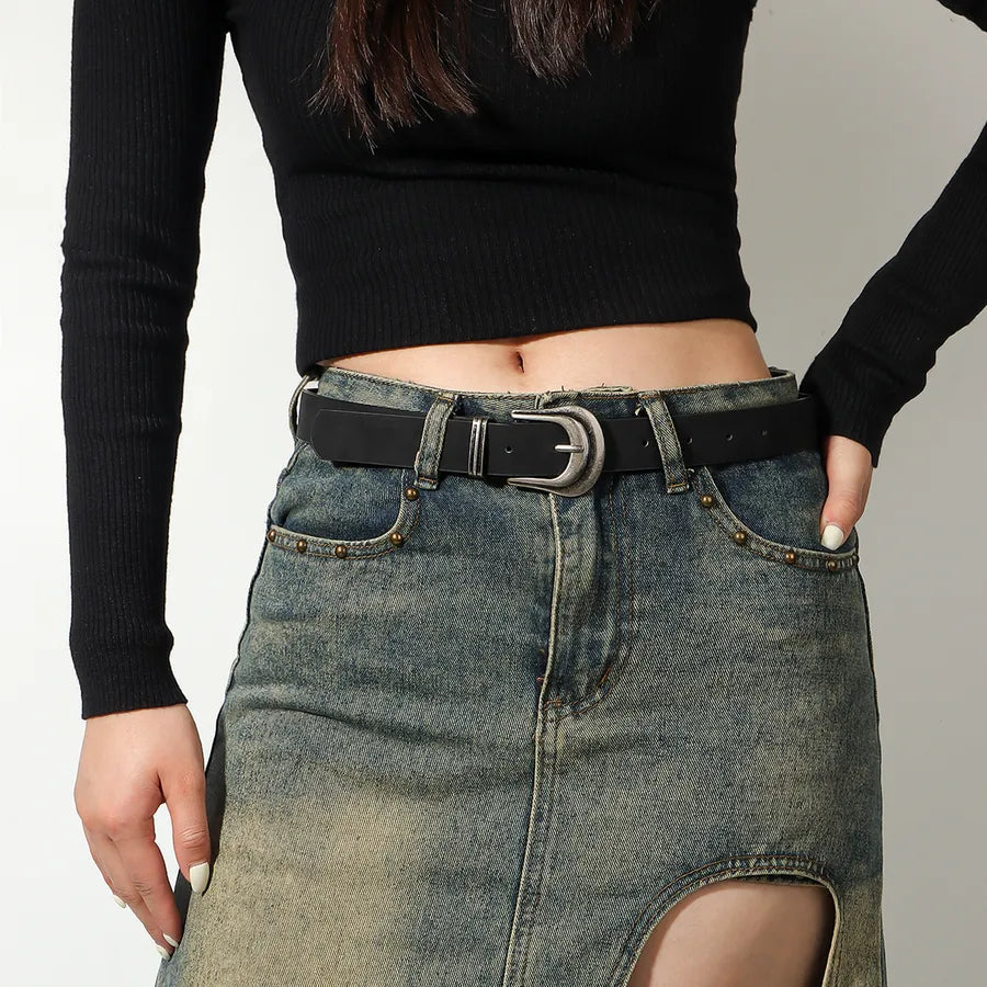 Belta Luxury Vegan Leather O Ring and Chain Belt in vibrant red, a chic accessory to elevate any outfit with a contemporary boho style.