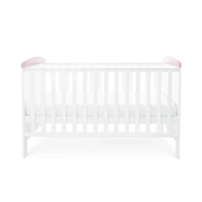 Ickle Bubba Coleby Style Cot Bed Elephant Love Pink - Without Mattress