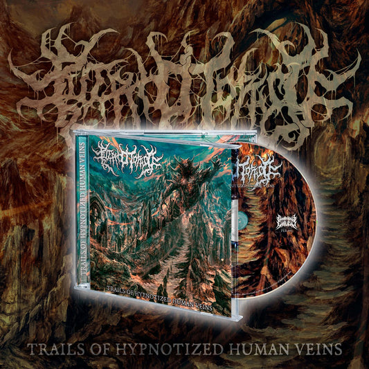 Putrid Torso - Trails of Hypnotized Human Veins CD by Rancid Offal Records, featuring dark, intricate cover art that evokes the essence of death metal, a must-have for collectors and fans alike.