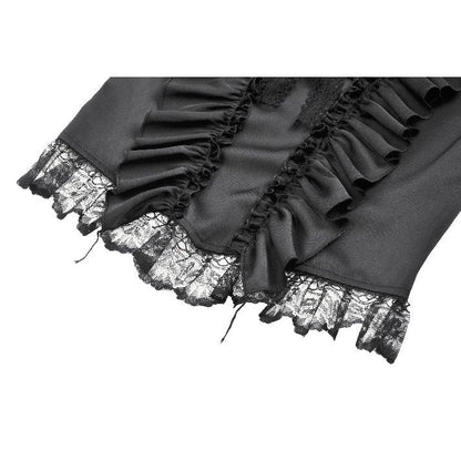 Styled image of the Dark in Love Black Seraphina Corset Top paired with gothic accessories, perfect for romantic soirées and dark fashion statements.