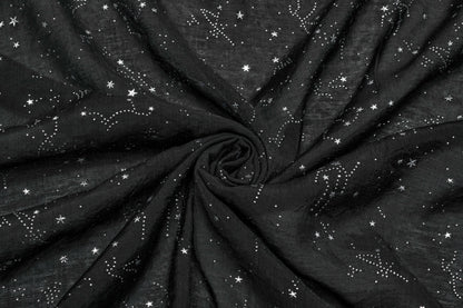 Luxury Punk Rave Augusta Kimono Jacket featuring a stunning constellation print and wide sleeves, crafted from textured tencel for an elegant finish.