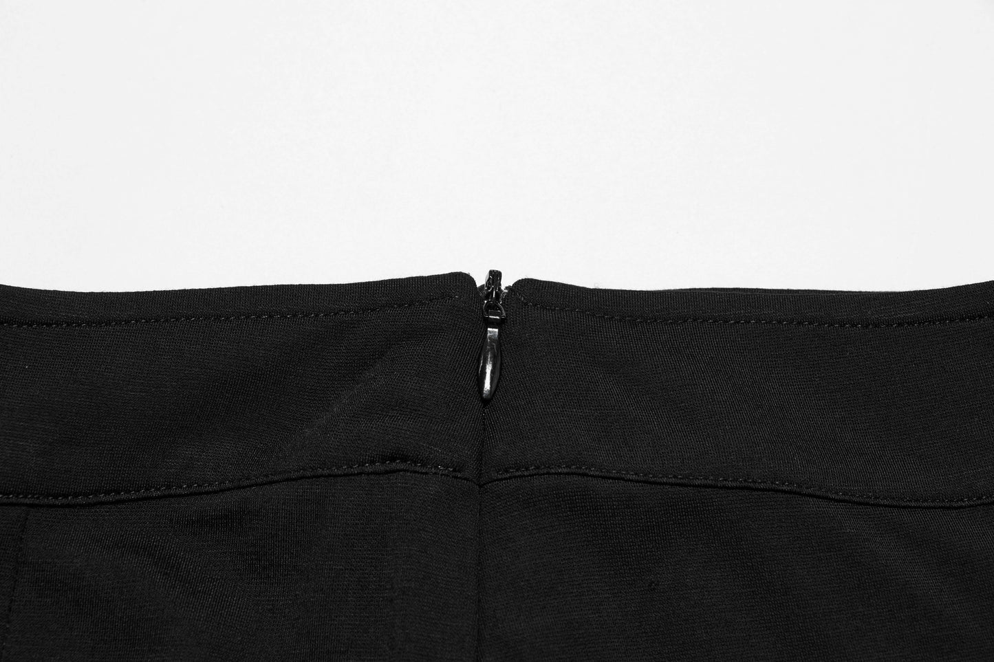 Punk Rave Blossom Skirt featuring hidden side zipper, perfect for seamless dressing, presented in an artistic fashion photography composition.