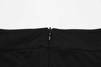 Punk Rave Blossom Skirt featuring hidden side zipper, perfect for seamless dressing, presented in an artistic fashion photography composition.