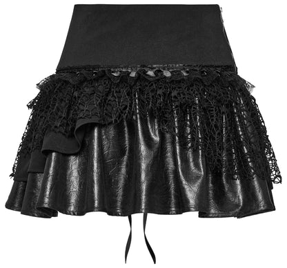 Model wearing Punk Rave Salome Decadent Cake Skirt, highlighting its unique silhouette and playful, punk-inspired aesthetic.