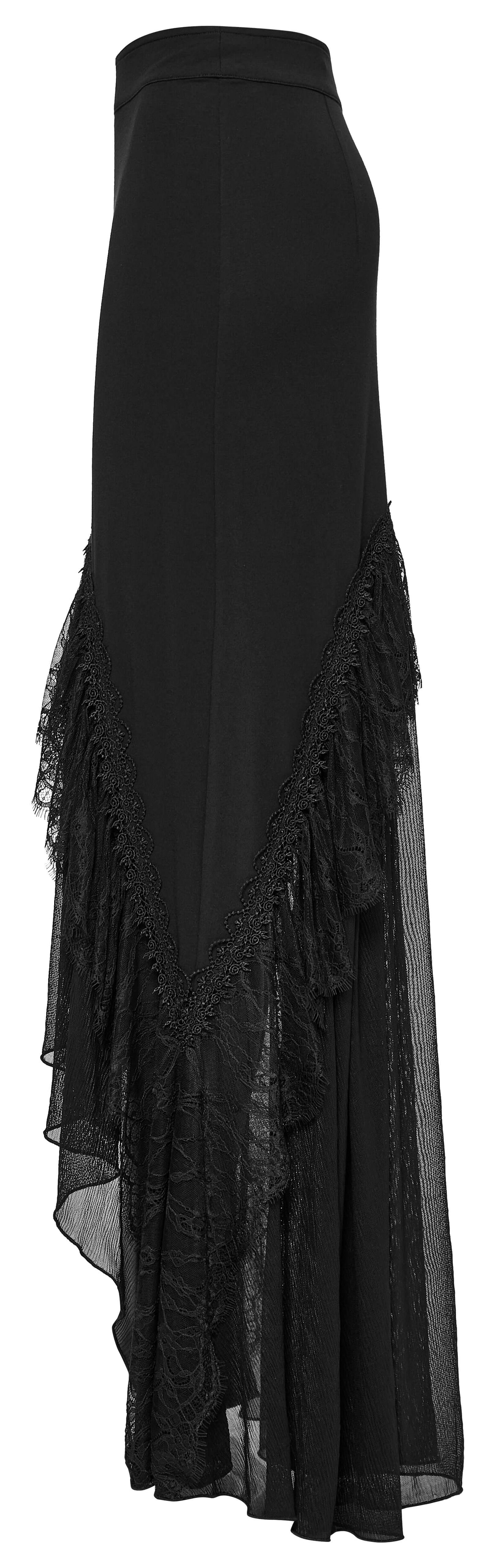 Detailed view of the hidden side zipper on the Punk Rave Blossom Skirt, emphasizing functionality and elegance for effortless wear.