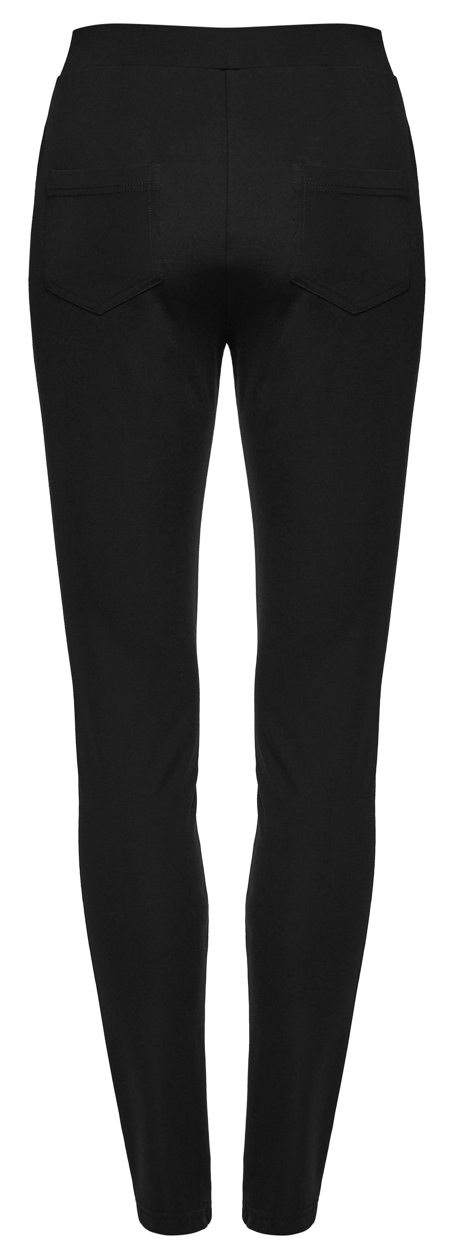 Model wearing Punk Rave Ausha Leggings, highlighting the edgy fit and unique stitching detail for a sophisticated punk style.