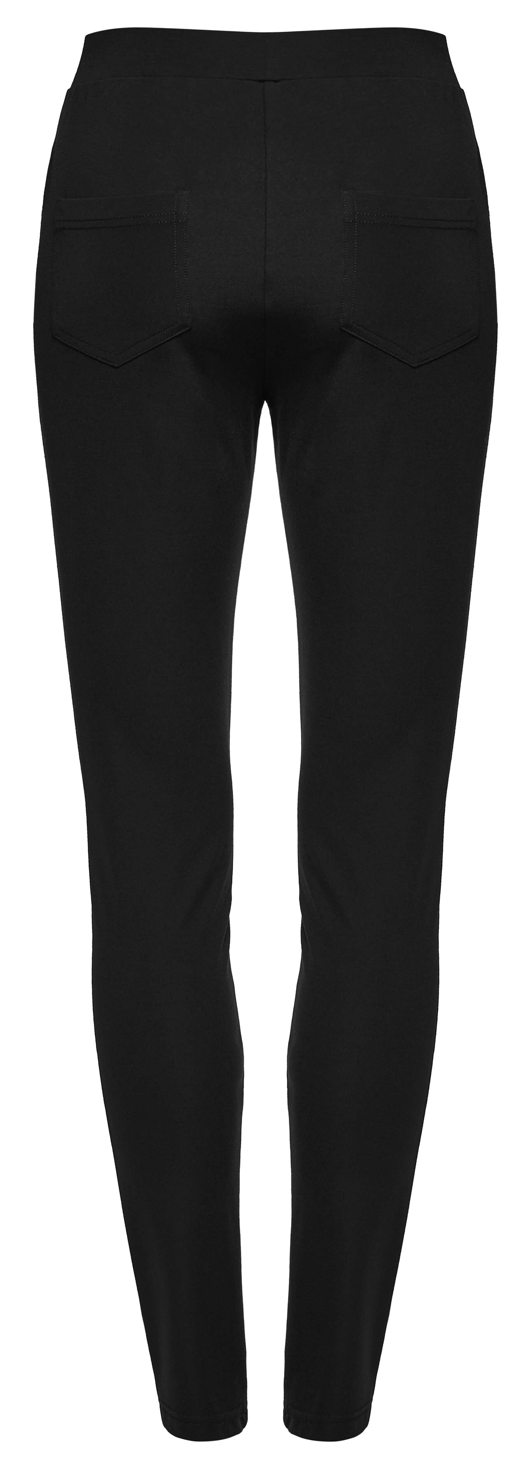 Model wearing Punk Rave Ausha Leggings, highlighting the edgy fit and unique stitching detail for a sophisticated punk style.