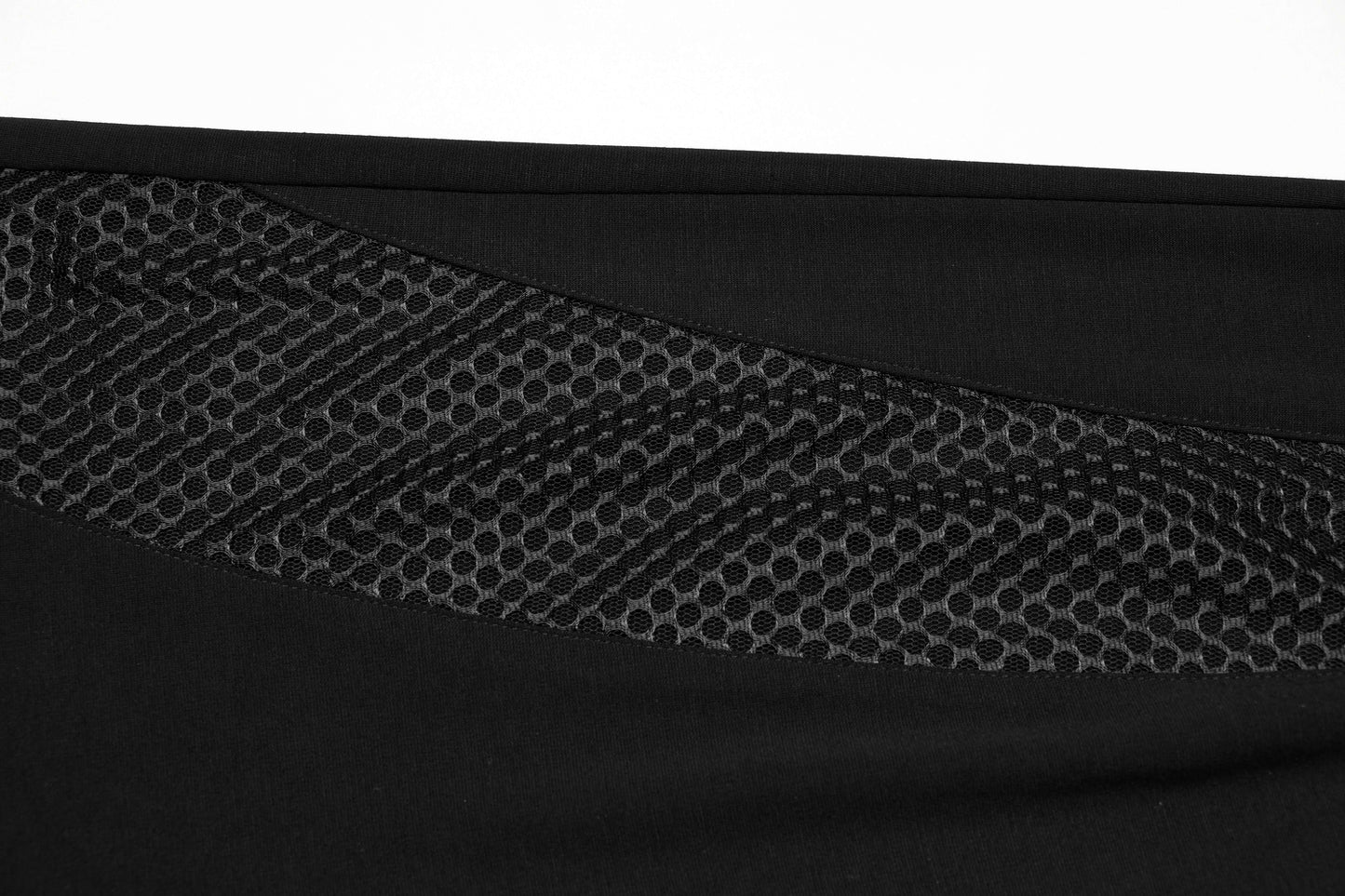 Close-up of the stretchy knitted fabric of Punk Rave Ausha Leggings, showcasing exquisite texture and quality craftsmanship.