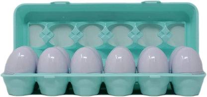 12 Shape Sorter Matching Egg Set Early Development Sensory Toy