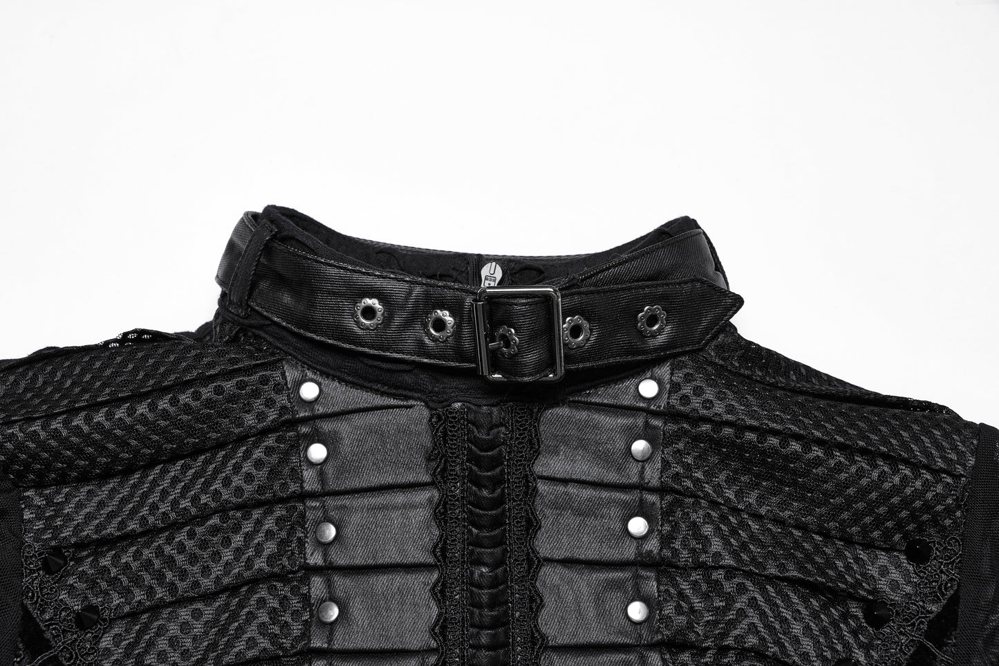 Punk Rave Seraphine Black Maxi Dress showcasing intricate spinal lace panel and bold gothic elegance.