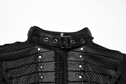 Punk Rave Seraphine Black Maxi Dress showcasing intricate spinal lace panel and bold gothic elegance.