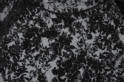 Full view of the Punk Rave Seraphina Goth dress showcasing the high stand-up collar and sheer skirt overlay for a captivating silhouette.