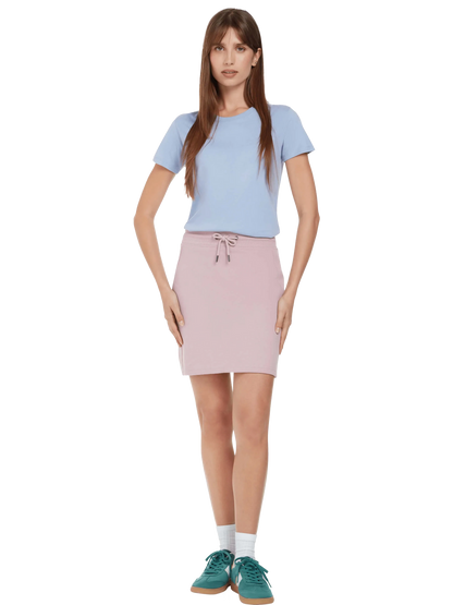 Versatile one-size-fits-most organic cotton sweat skirt, ideal for lounging and everyday wear.