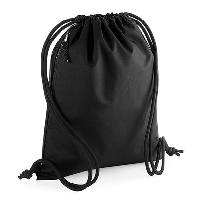 Luxury recycled gymsac featuring a hidden stash pocket, reflective cord pullers, and a spacious 15L capacity, ideal for eco-conscious gym enthusiasts.