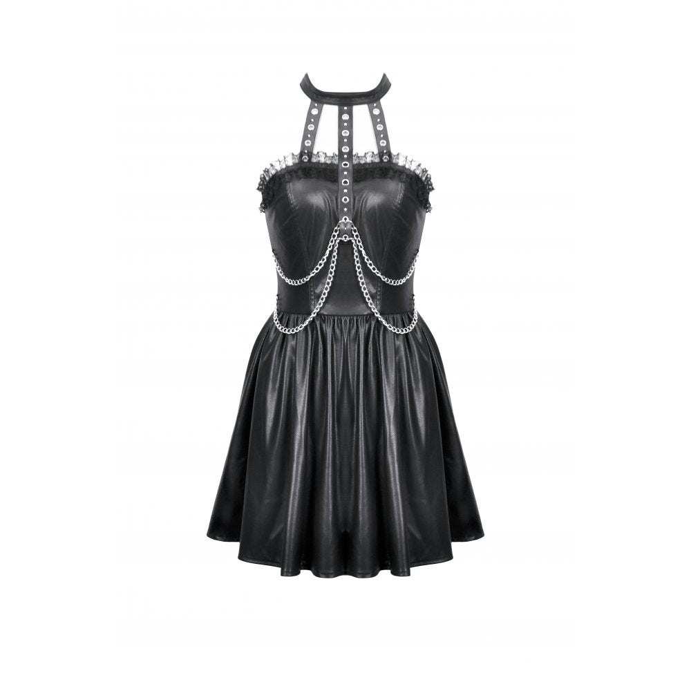 Close-up of the luxurious red velvet fabric and mesh detailing of the Valentina Gothic dress highlighting its elegance and craftsmanship.