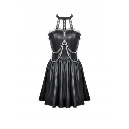 Close-up of the luxurious red velvet fabric and mesh detailing of the Valentina Gothic dress highlighting its elegance and craftsmanship.