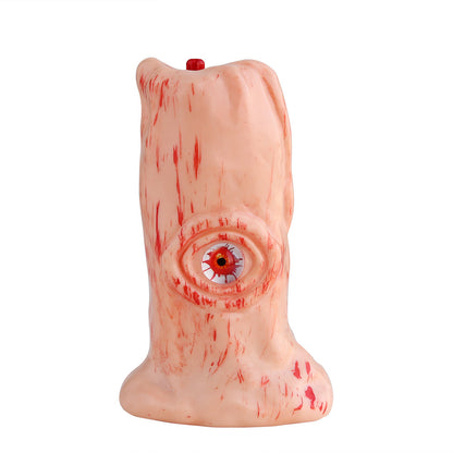 Halloween Blood Eye Lamp LED Electronic Light-emitting Candle Light featuring a realistic design with bloodshot eye details, perfect for creating an eerie atmosphere for Halloween celebrations.