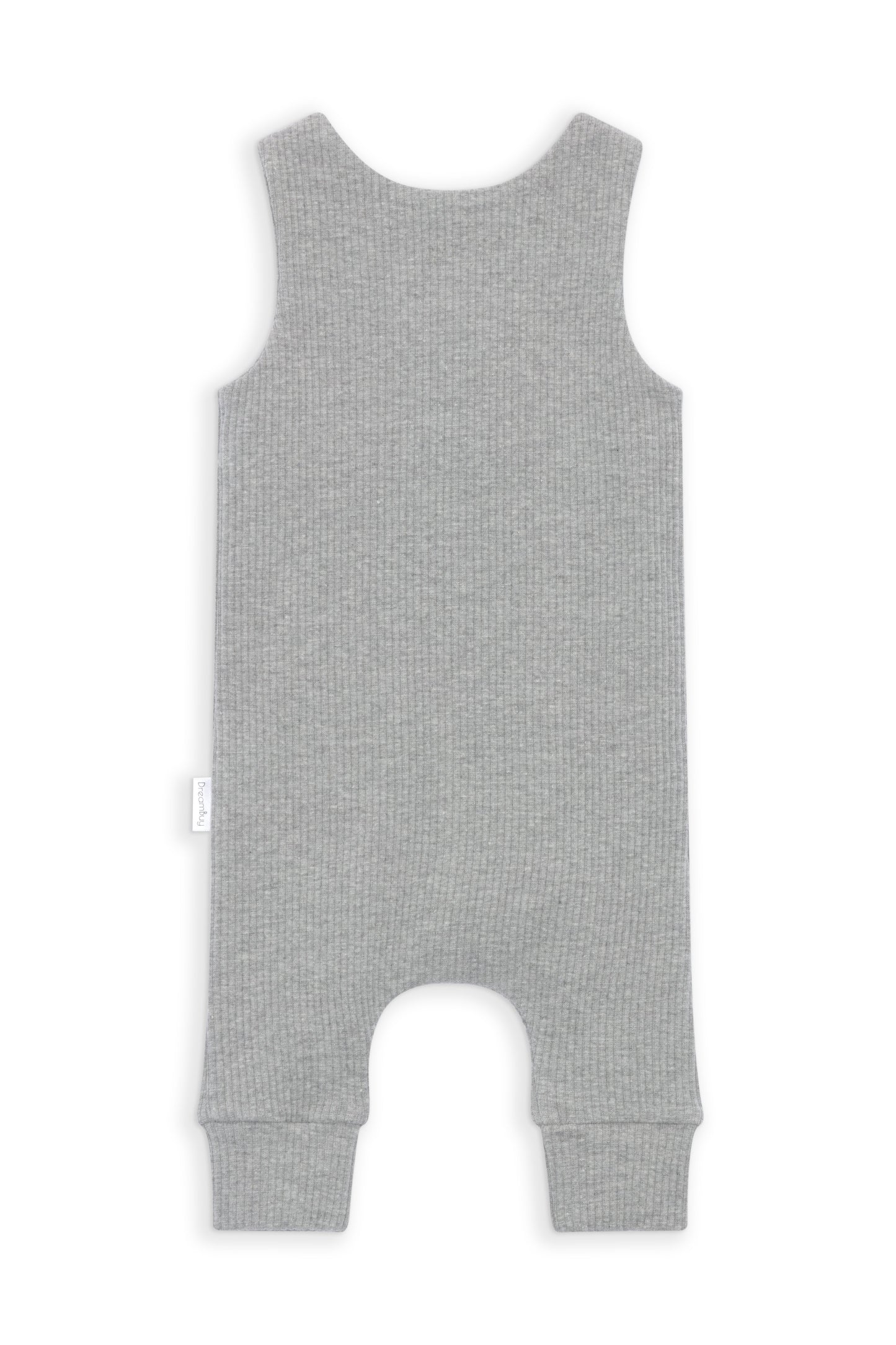 Breathable fabric dove grey dungarees for babies by DreamBuy, showcasing comfort and luxury in every stitch.