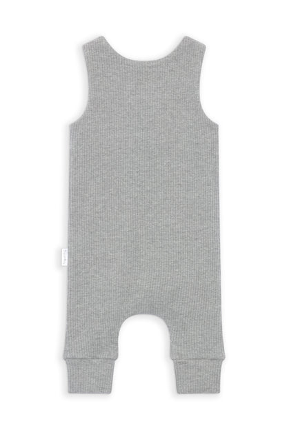 Breathable fabric dove grey dungarees for babies by DreamBuy, showcasing comfort and luxury in every stitch.
